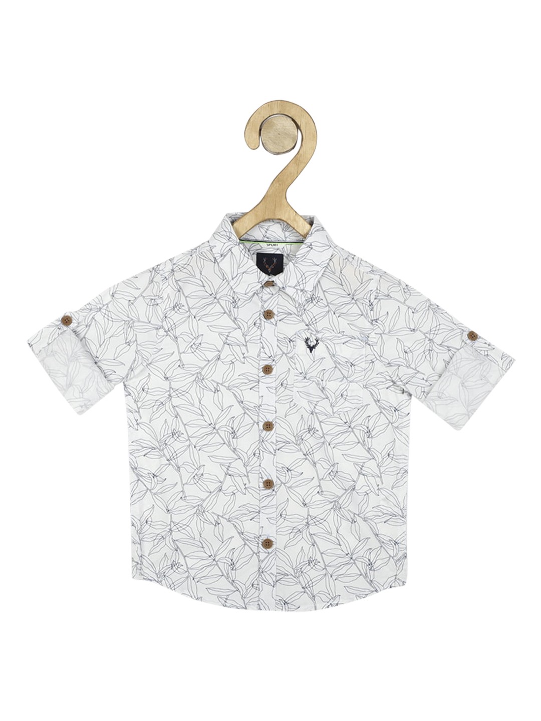 

Allen Solly Junior Boys White Regular Fit Printed Casual Shirt