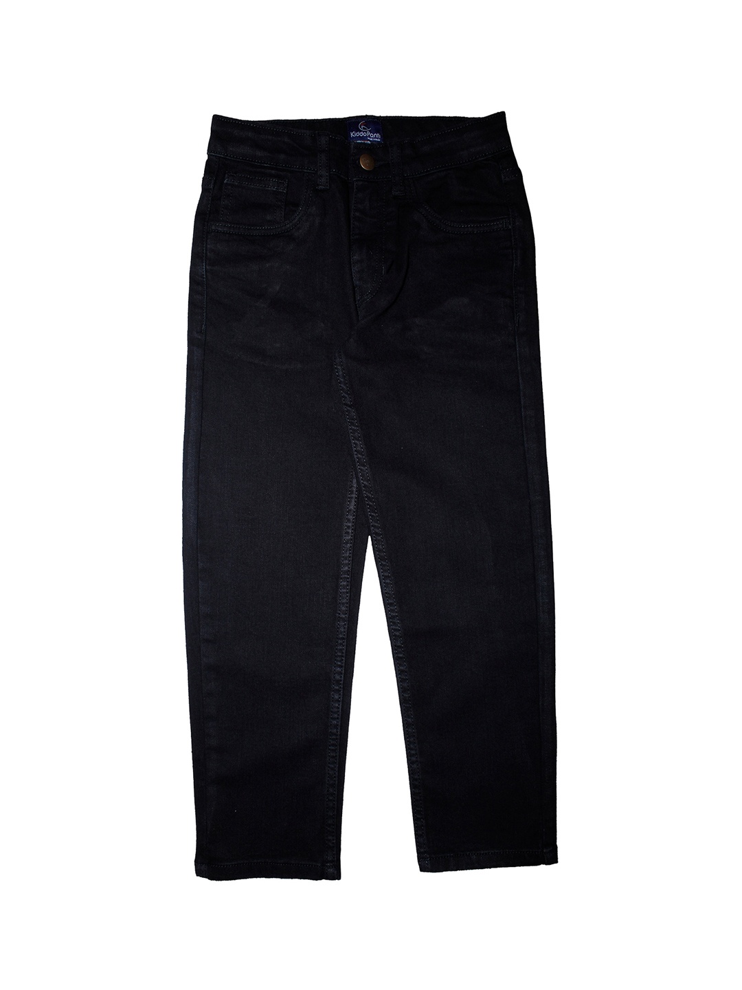 

KiddoPanti Boys Black Regular Fit Mid-Rise Clean Look Stretchable Jeans
