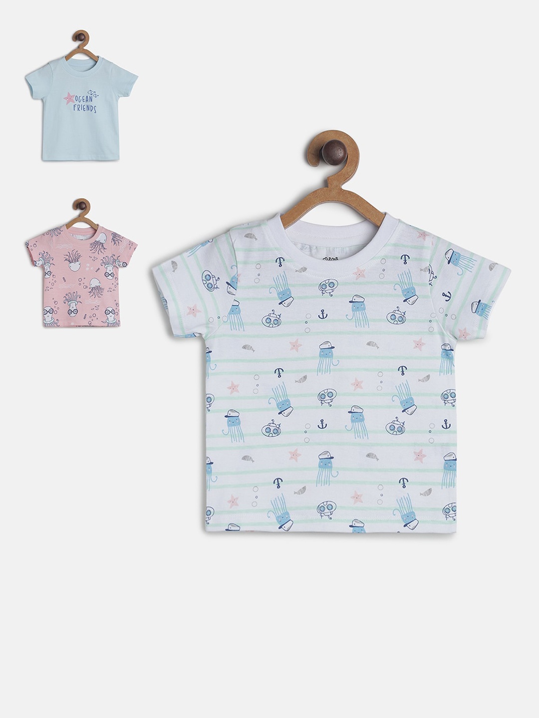 

MINI KLUB Boys Multicoloured Set of 3 Printed T-shirt, Multi