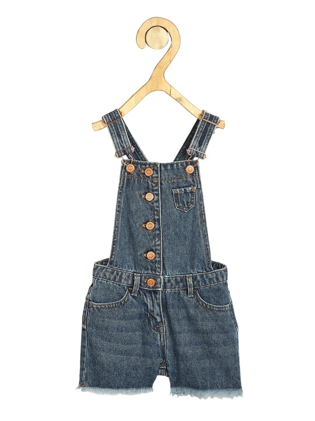 

Allen Solly Junior Girls Blue Washed Denim Dungarees