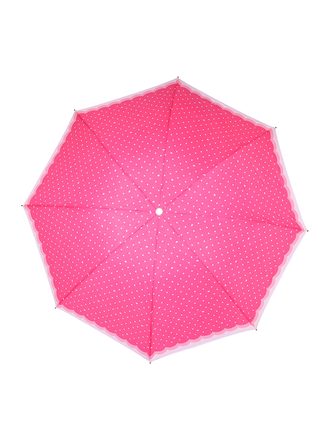 

LOOM LEGACY Unisex Pink & White Printed 3-Fold Steel Frame Umbrella
