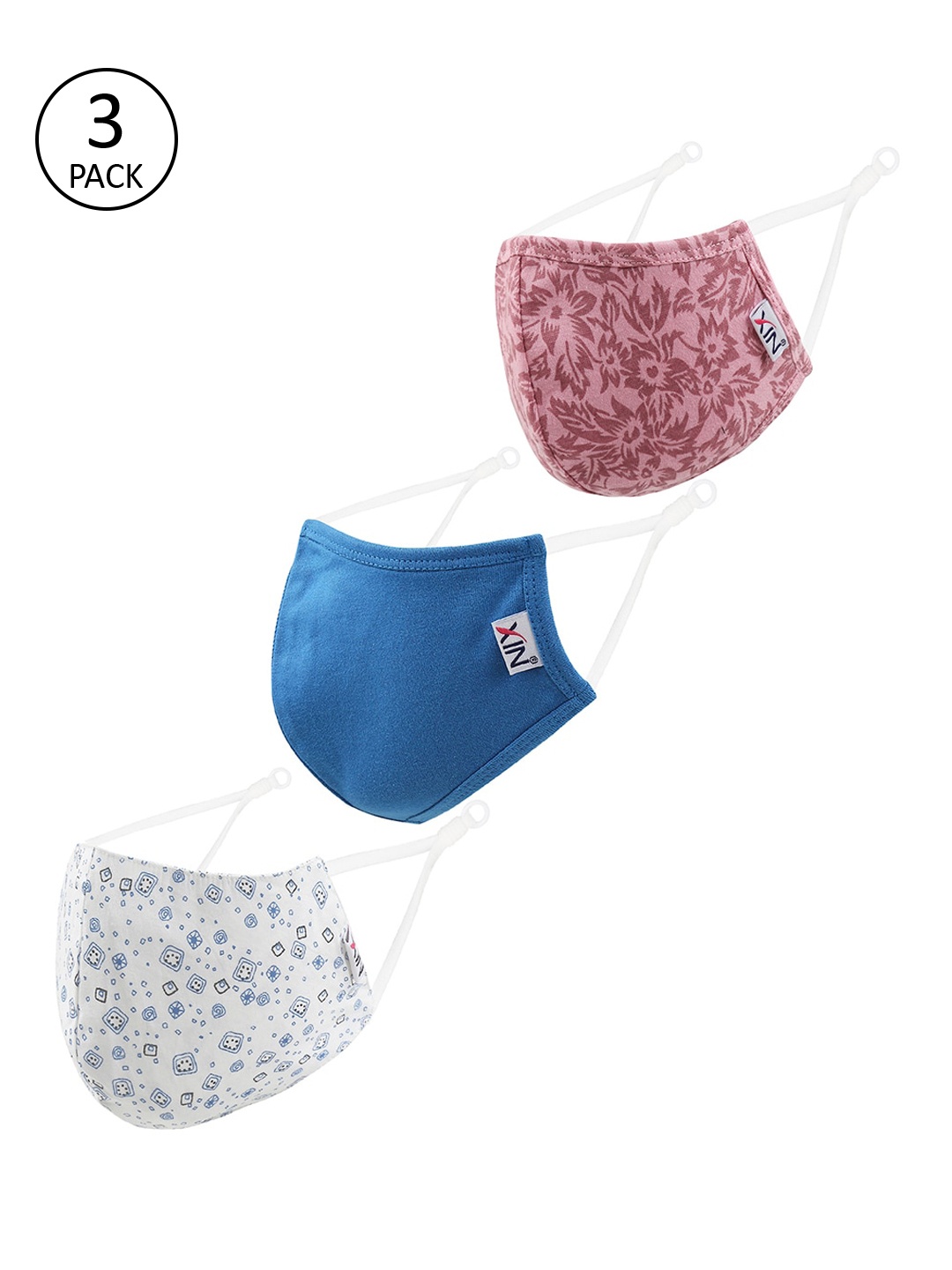 

XIN Unisex Pack Of 3 Assorted 2-Ply Reusable Cloth Masks