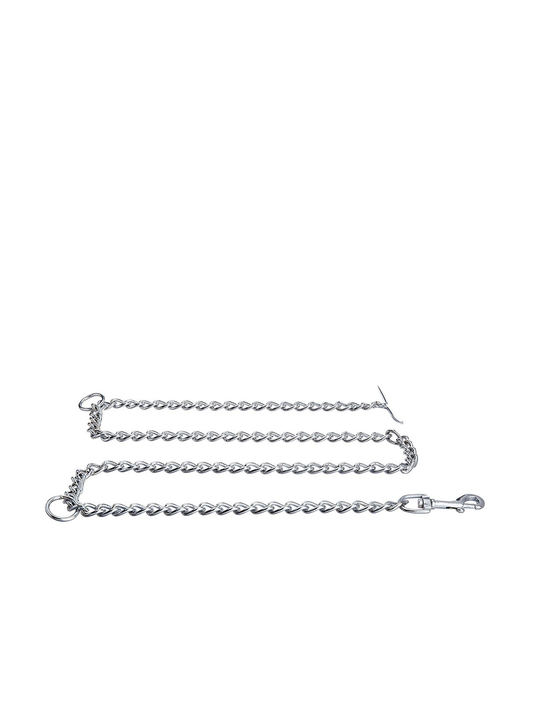 

PETS EMPIRE Silver Toned Self Design Dog Chain with Brass Hook