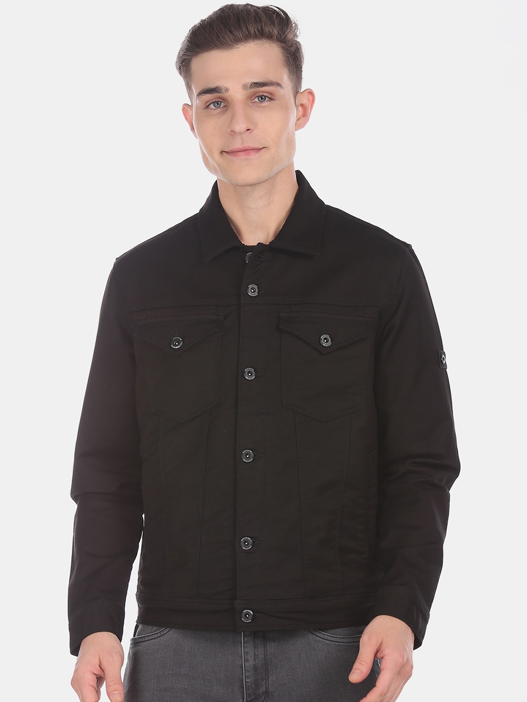 

Arrow New York Men Black Solid Tailored Jacket