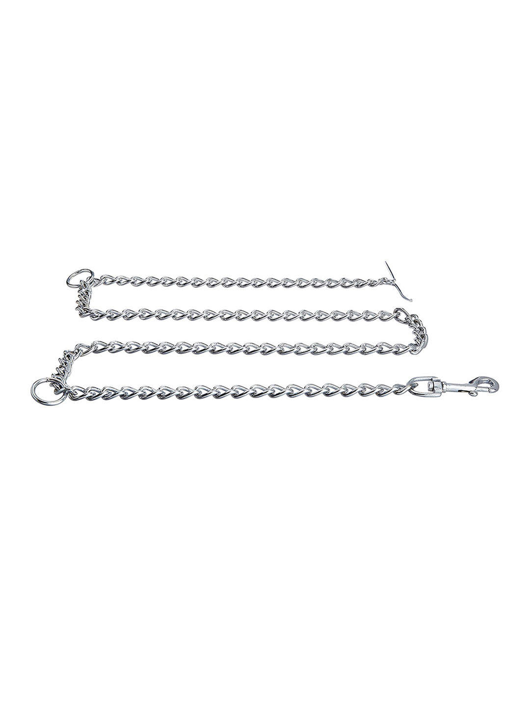 

PETS EMPIRE Silver-Toned Dog Chain Leash With Hook