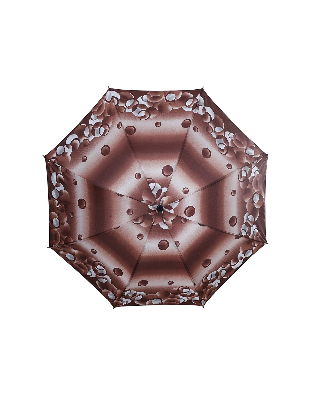 

LOOM LEGACY Unisex Brown & White Geometric Printed 3-Fold Manual Umbrella