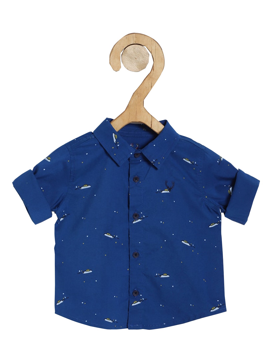 

Allen Solly Junior Boys Blue Regular Fit Printed Casual Shirt