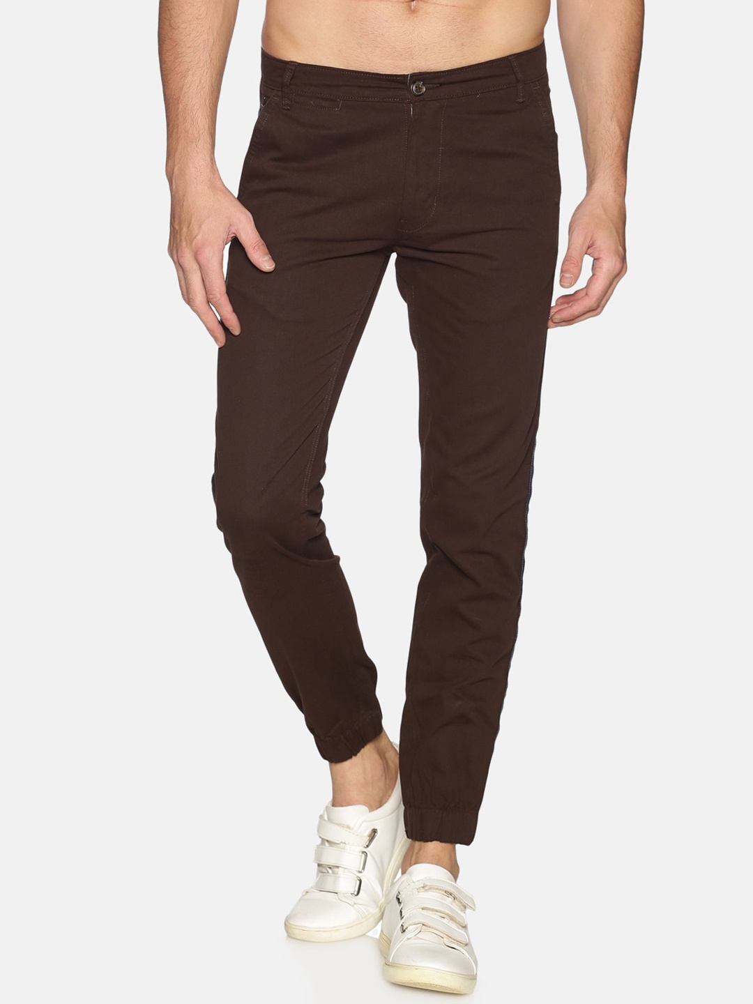 

Chennis Men Brown Regular Fit Solid Cotton Joggers