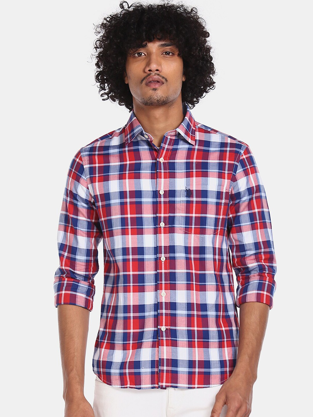 

U.S. Polo Assn. Men Multicoloured Regular Fit Checked Casual Shirt, Multi