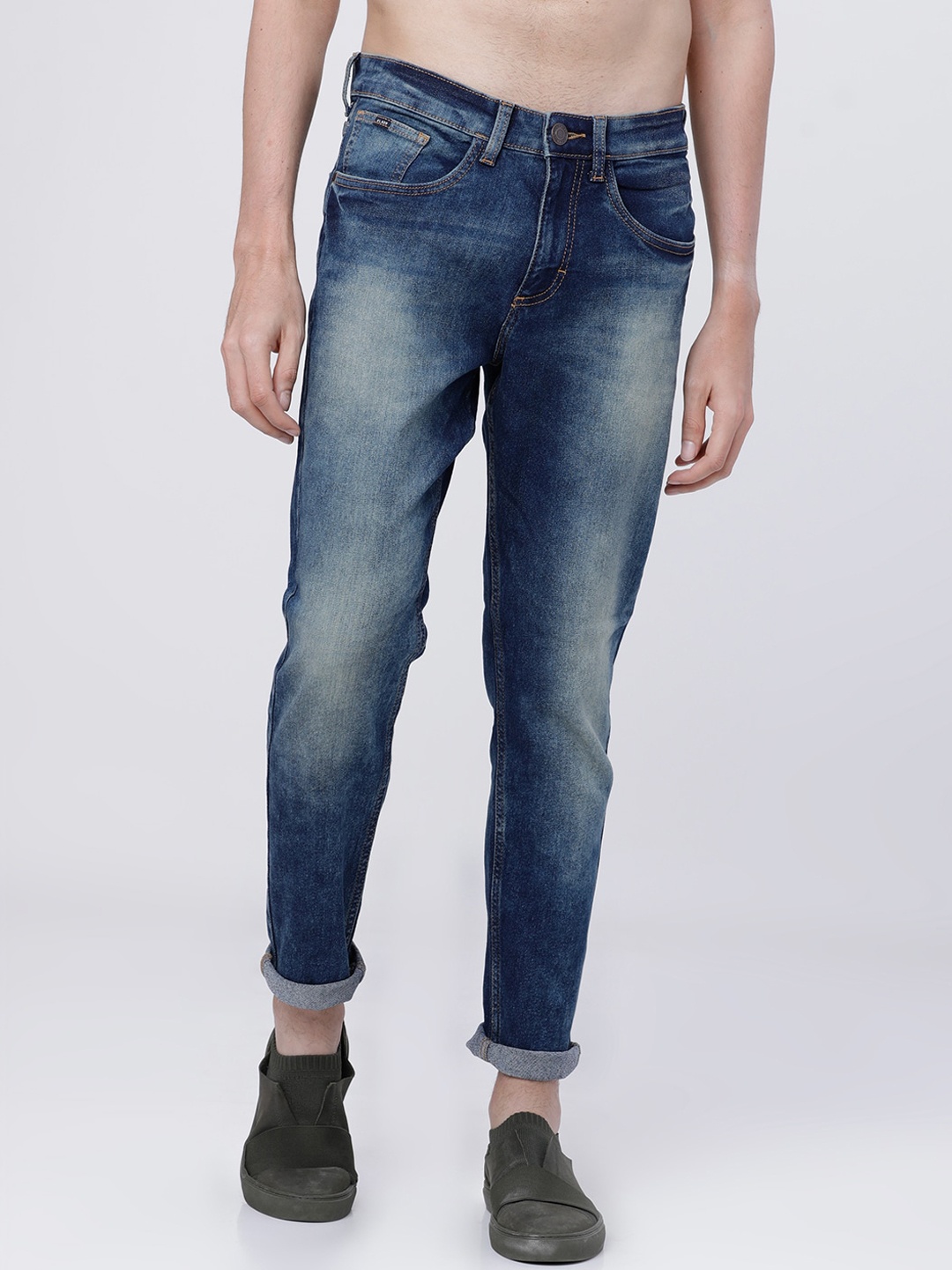 

HIGHLANDER Men Blue Tapered Fit Mid-Rise Clean Look Jeans