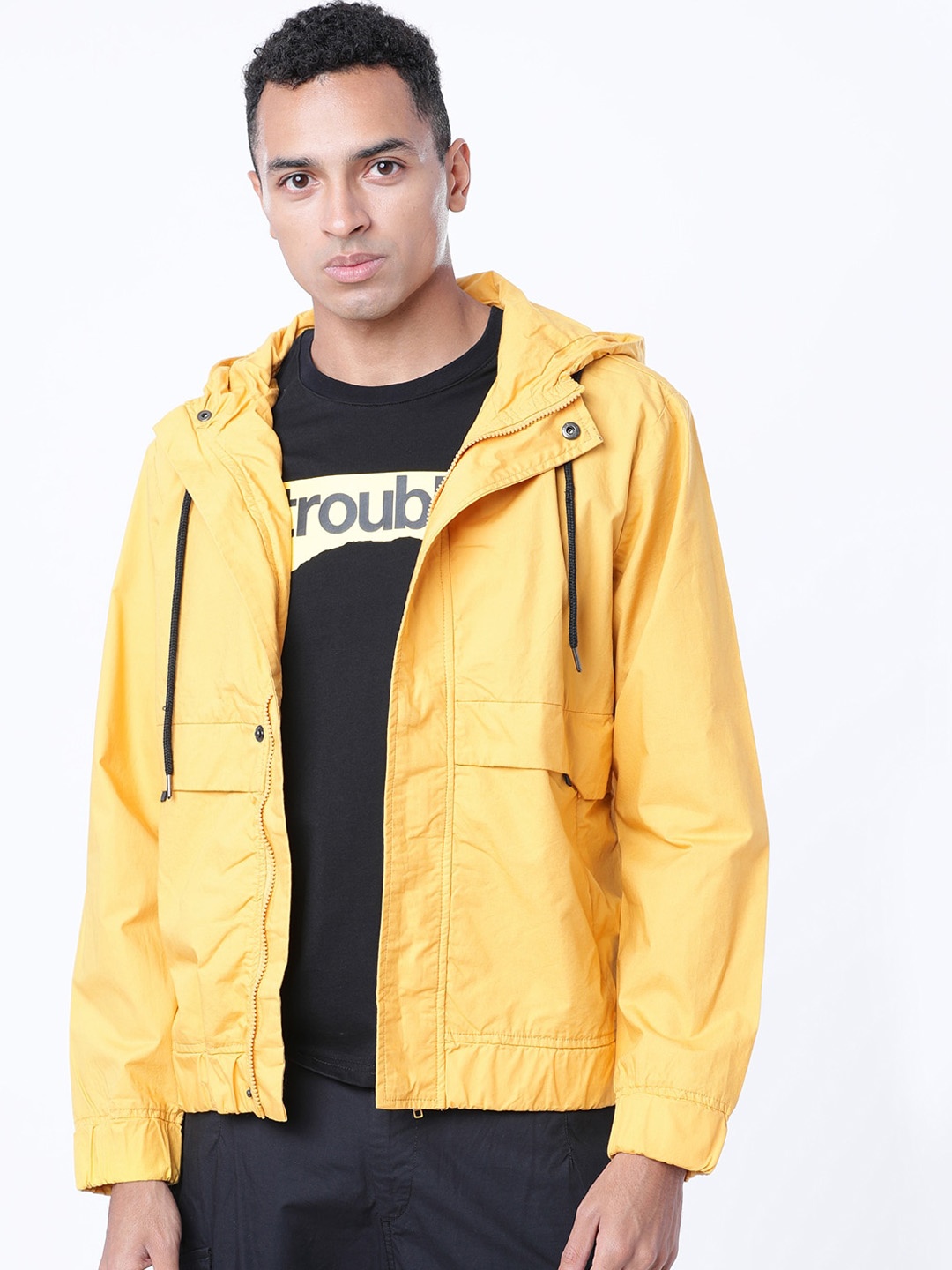 

HIGHLANDER Men Yellow Solid Tailored Shacket