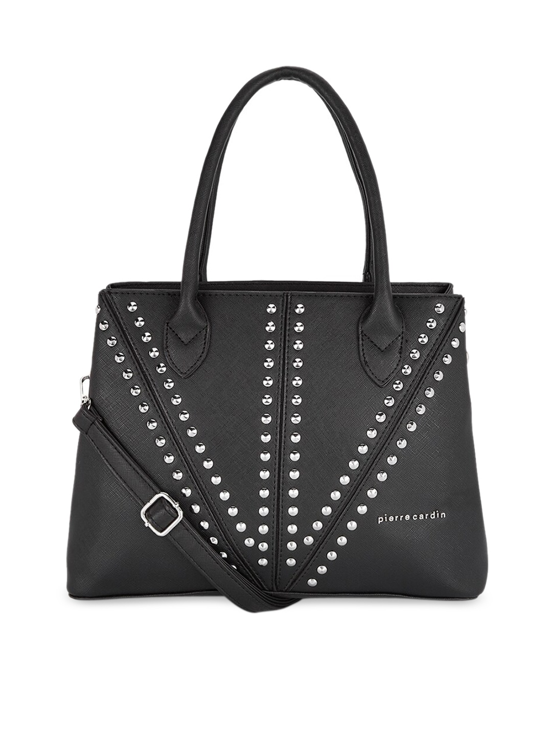 

pierre cardin Black Embellished Handheld Bag