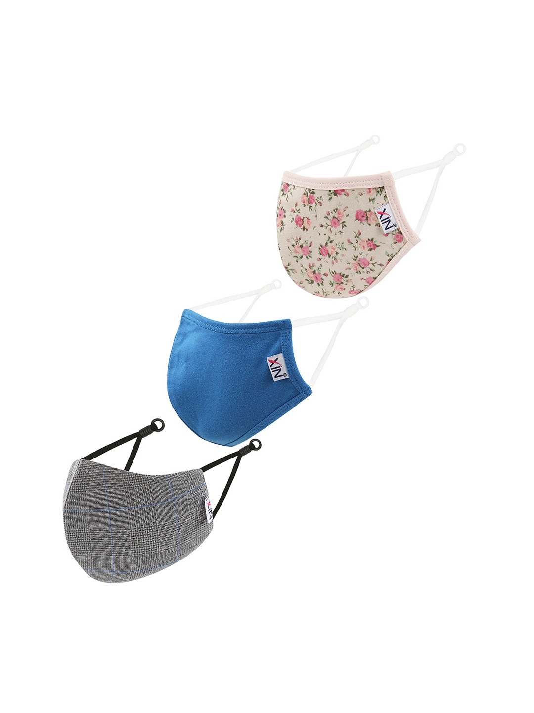 XIN Pack Of 3 Assorted 2-Ply Reusable Cloth Masks