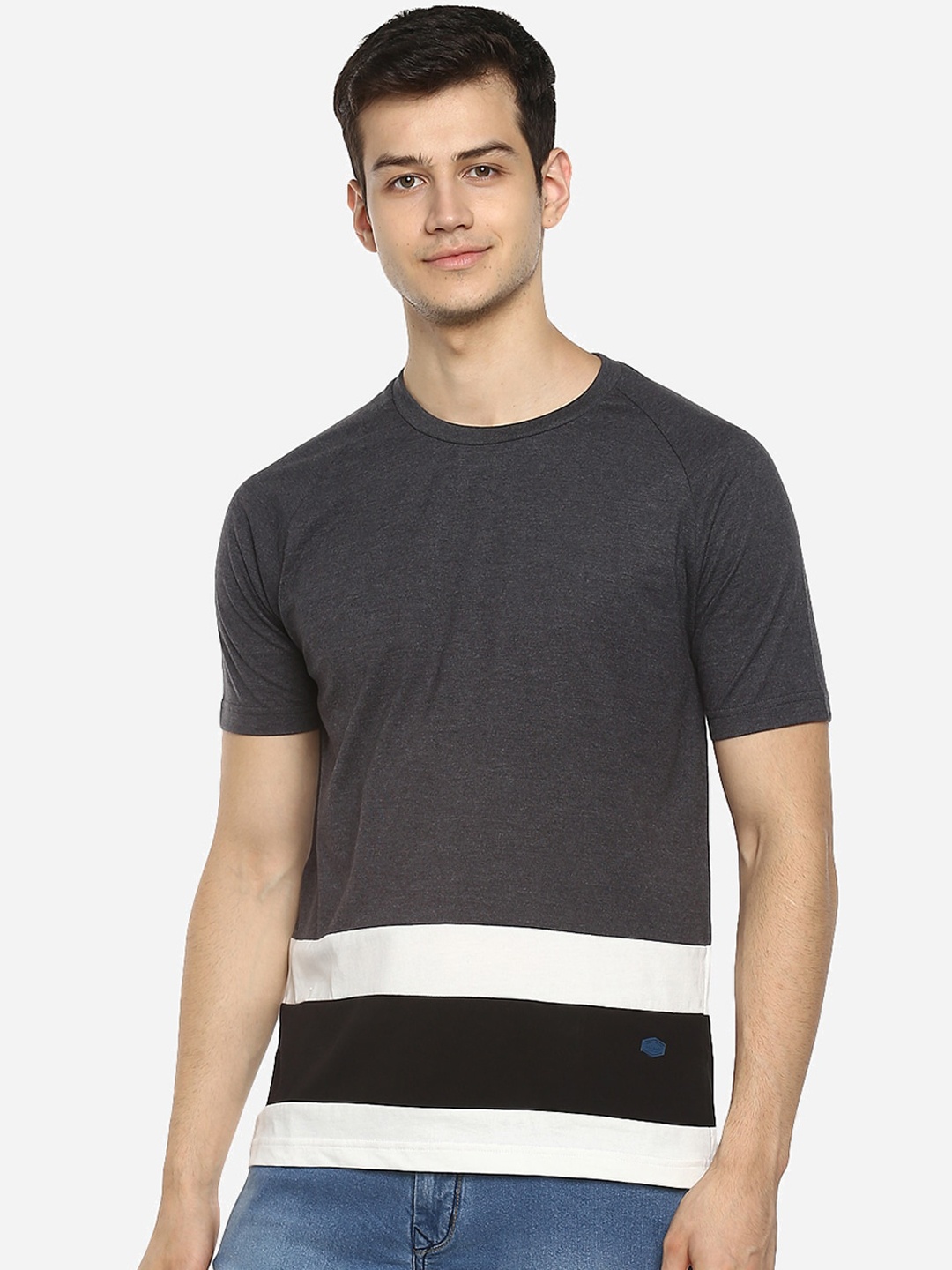 

Red Chief Men Multicoloured Striped Round Neck T-shirt, Multi