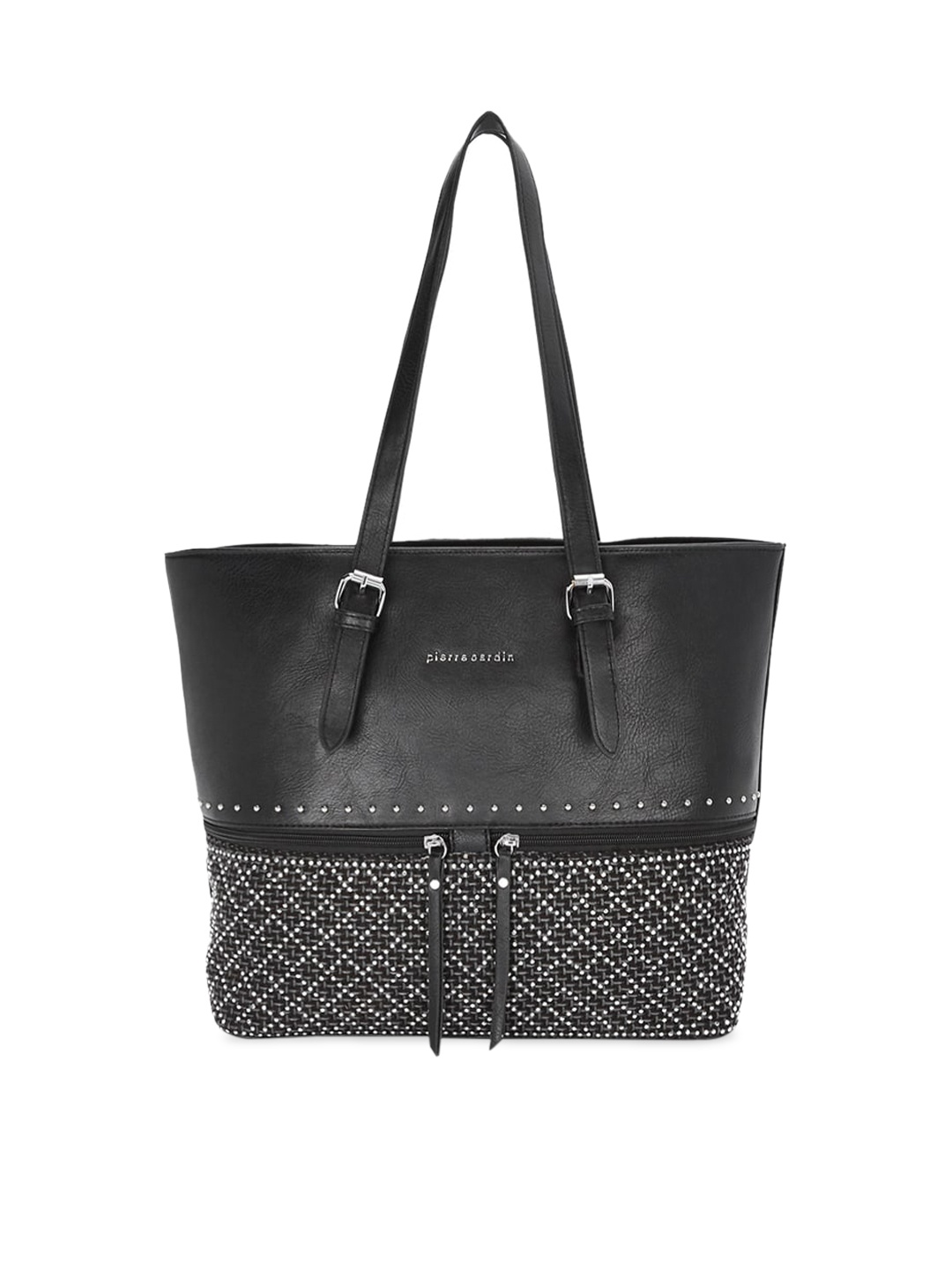 

pierre cardin Black Solid Tote Bag