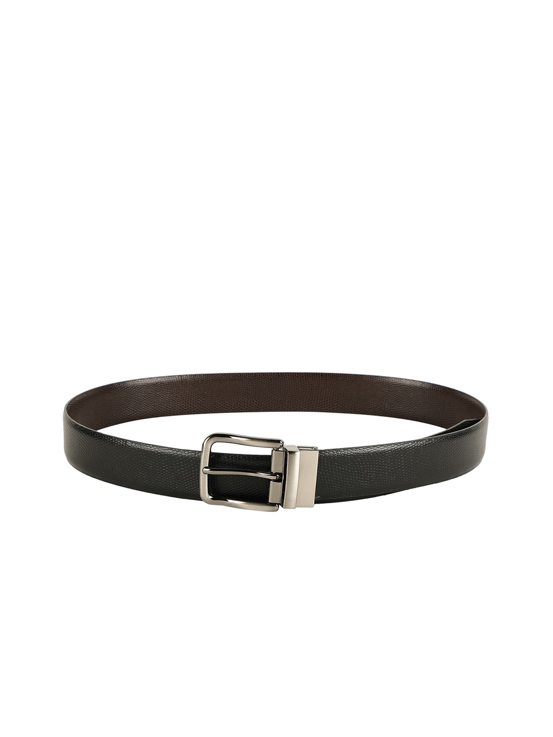 

ZEVORA Men Black & Brown Textured Belt