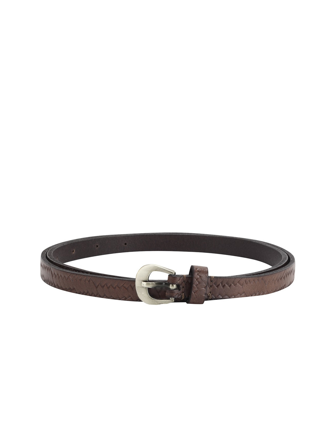 

Aditi Wasan Women Brown Textured Leather Belt