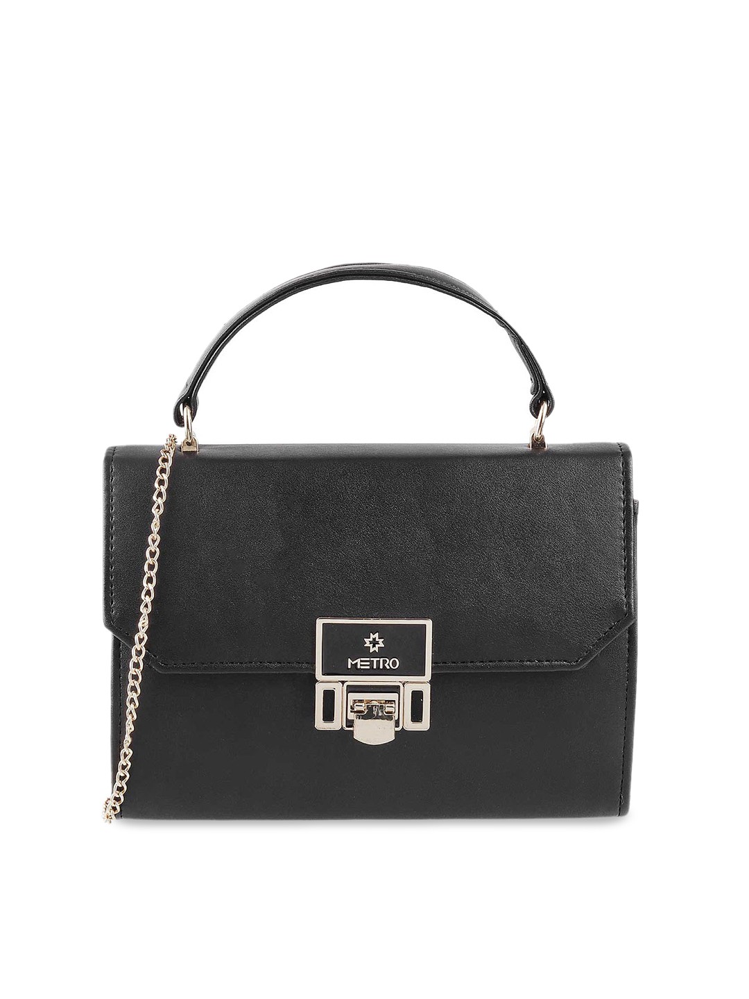 

Metro Black Solid Sling Bag