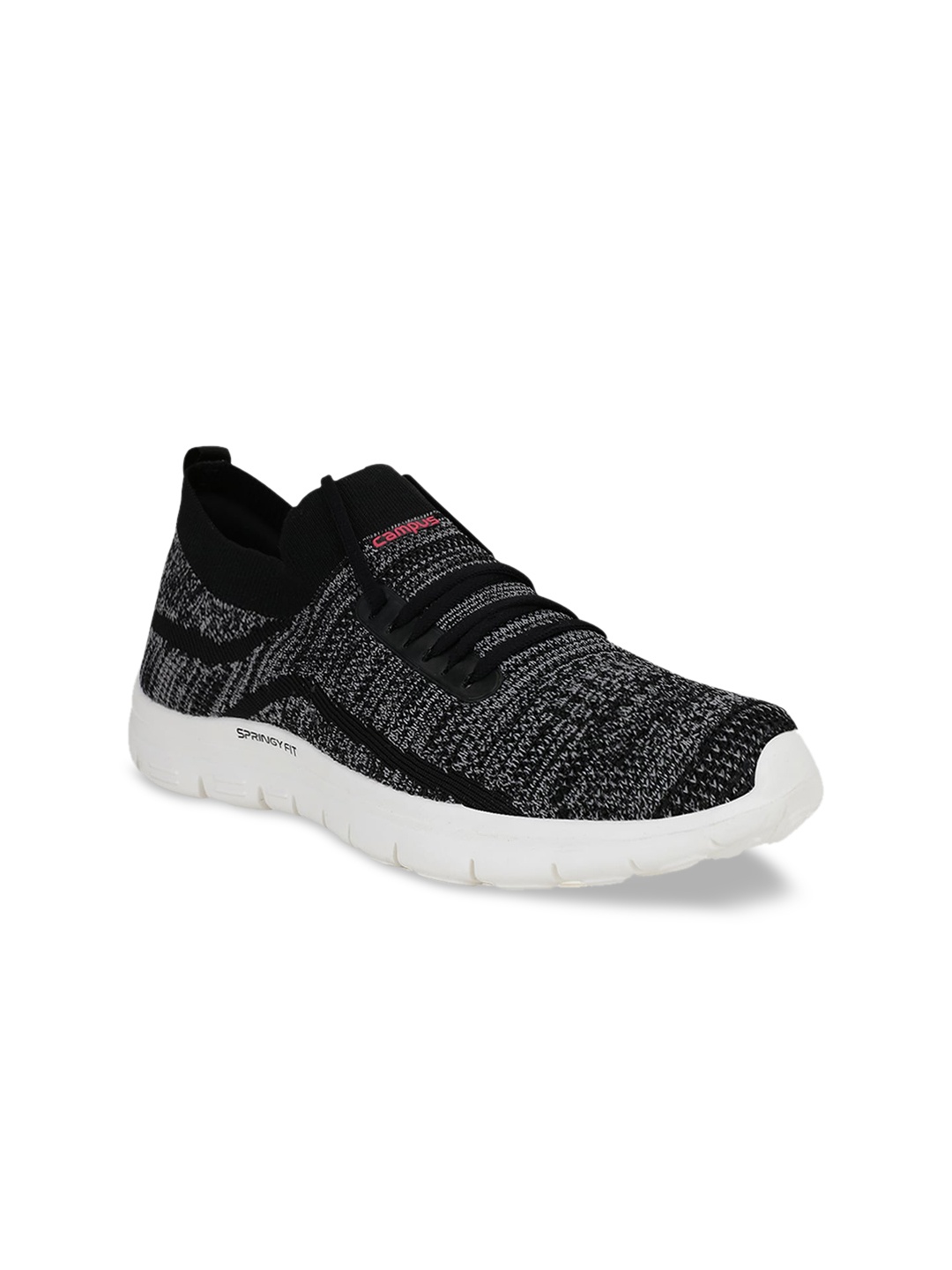 

Campus Women Black Mesh Walking Shoes