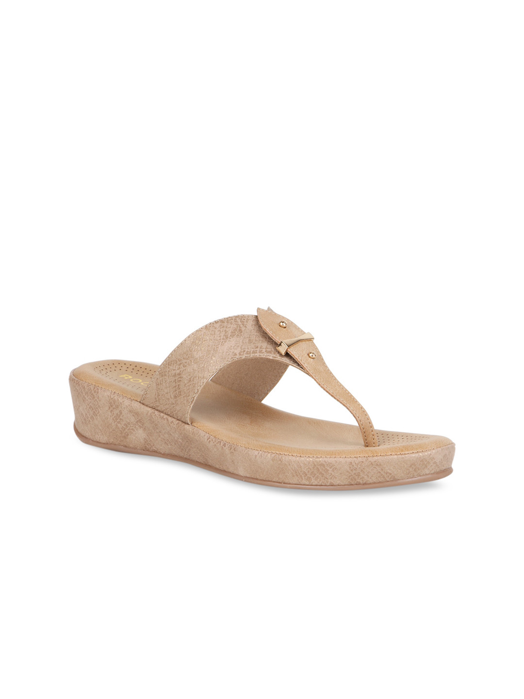 

Rocia Women Beige Textured Comfort Heels