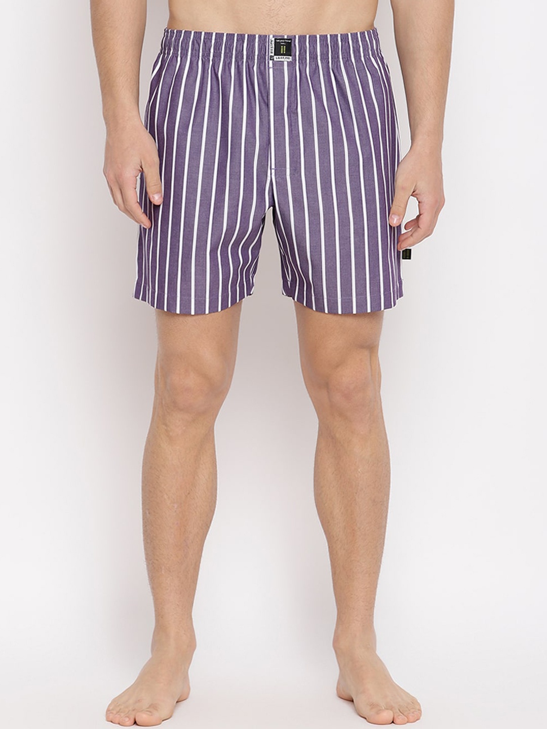 

La Intimo Men Purple & White Striped Boxers LI6ILBD070