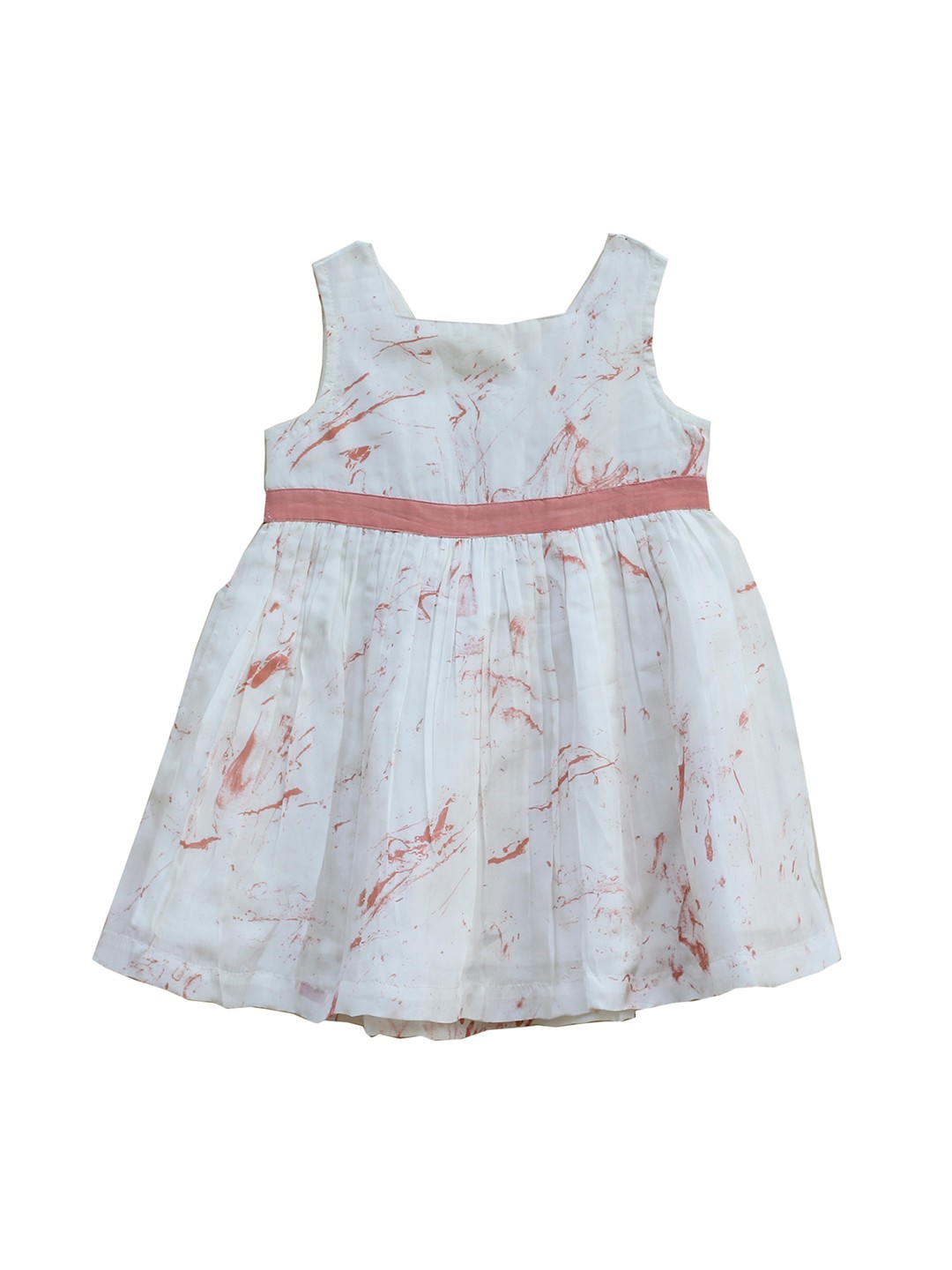 

My Little Lambs Girls White Printed A-Line Dress