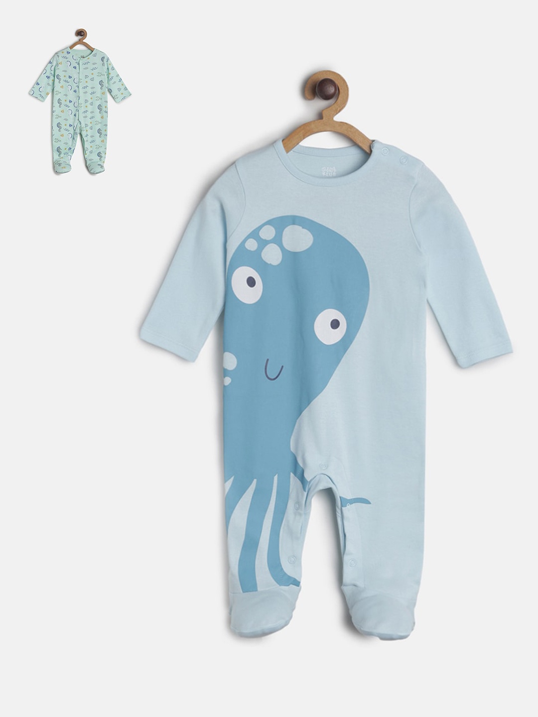 

MINI KLUB Infant Boys Pack of 2 Printed Sleepsuits, Multi