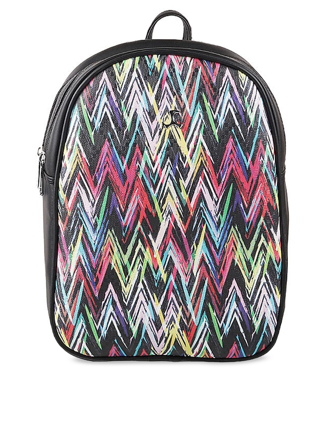 

Mochi Women Black Graphic Backpack