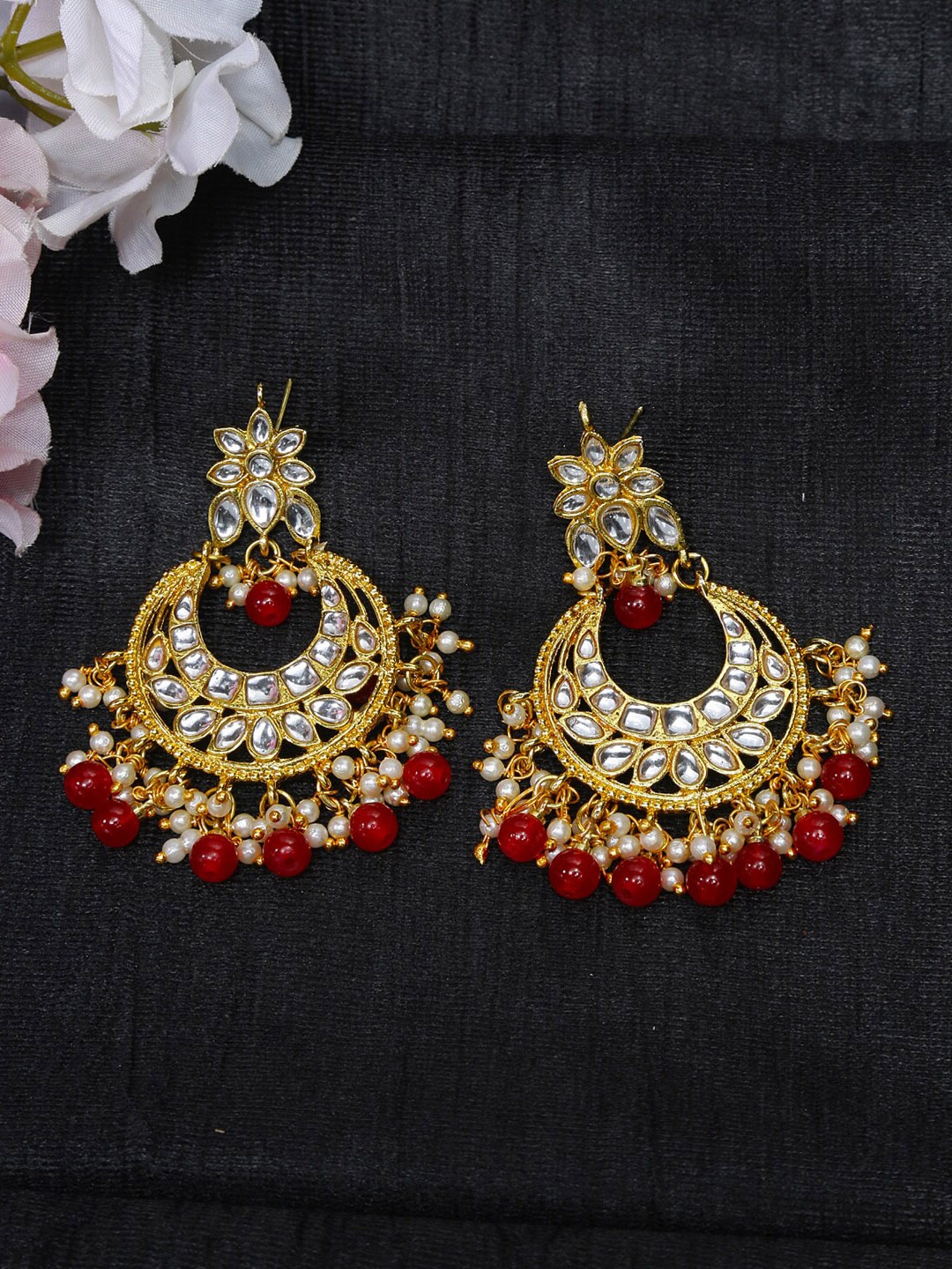 

Shining Diva Gold-Plated Contemporary Chandbalis