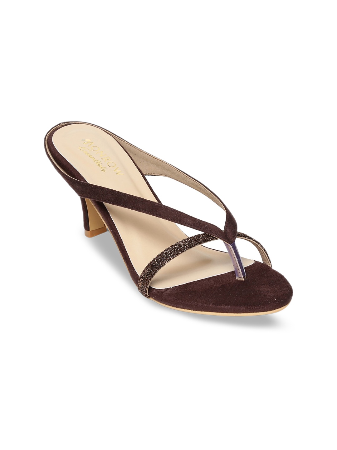 

Monrow Women Brown Embellished Kitten Heels