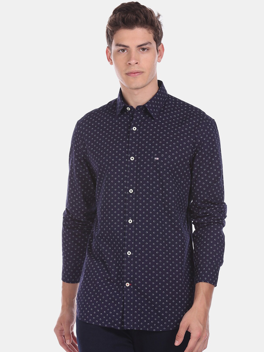 

Arrow Sport Men Navy Blue Regular Fit Printed Casual Shirt