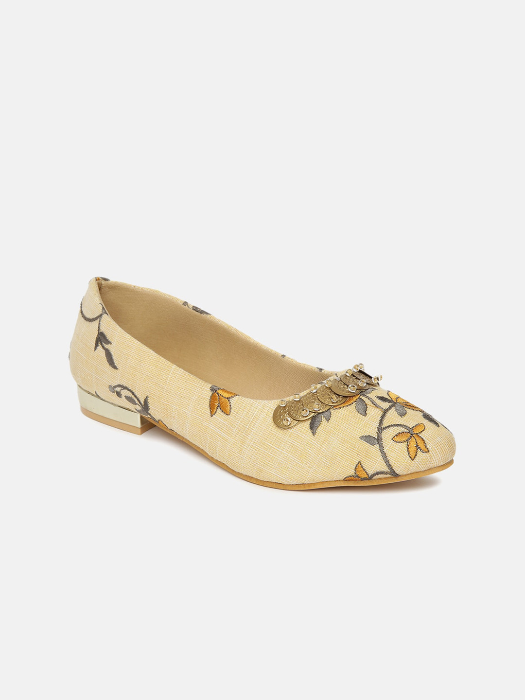 

Marc Loire Women Cream-Coloured Printed Ballerinas