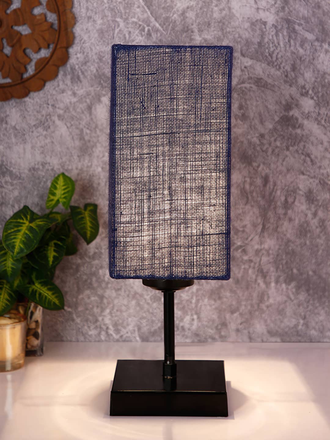 

Devansh Blue & Black Solid Contemporary Table Lamp with Shade
