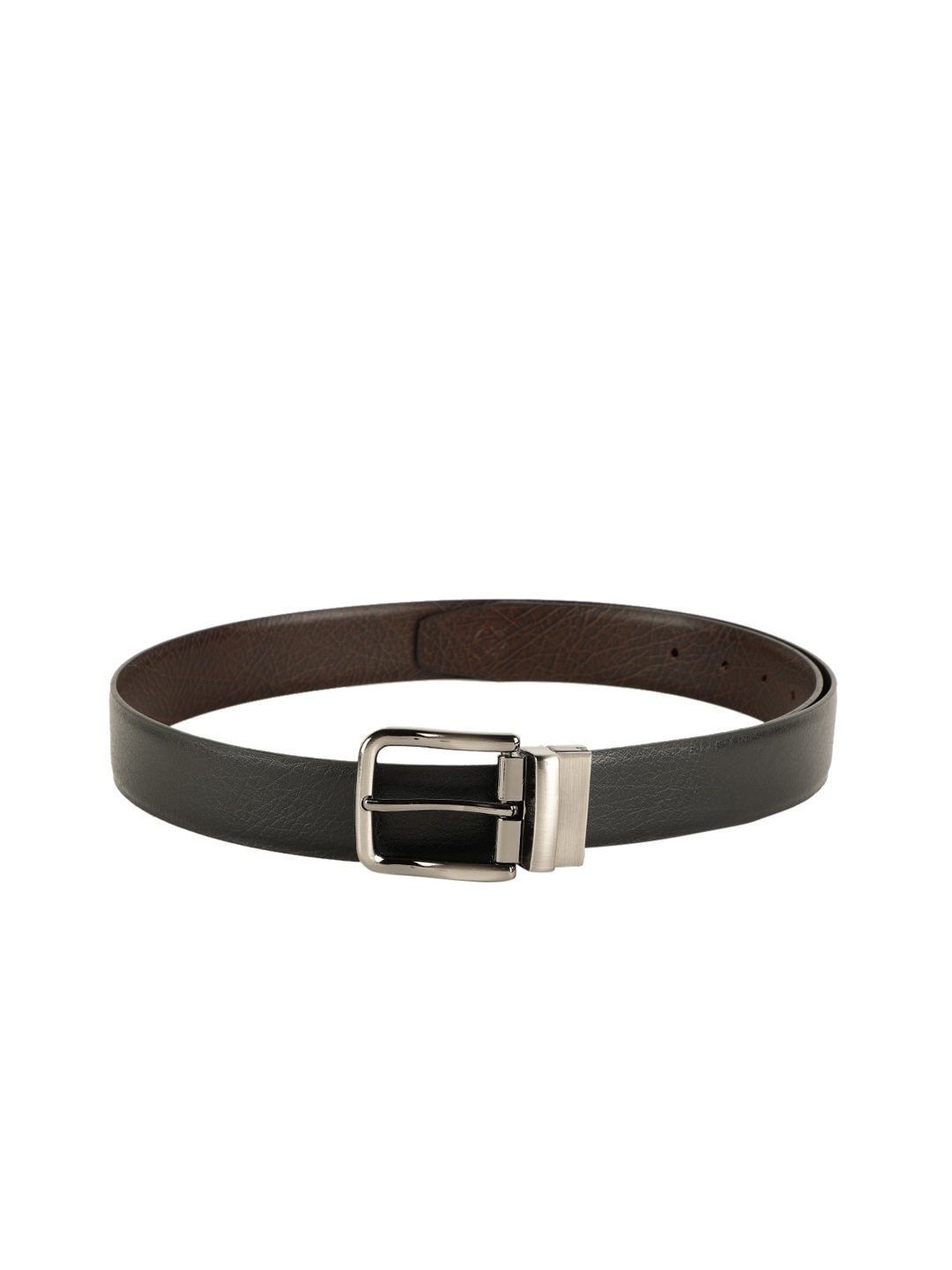 

ZEVORA Men Black & Brown Textured Belt