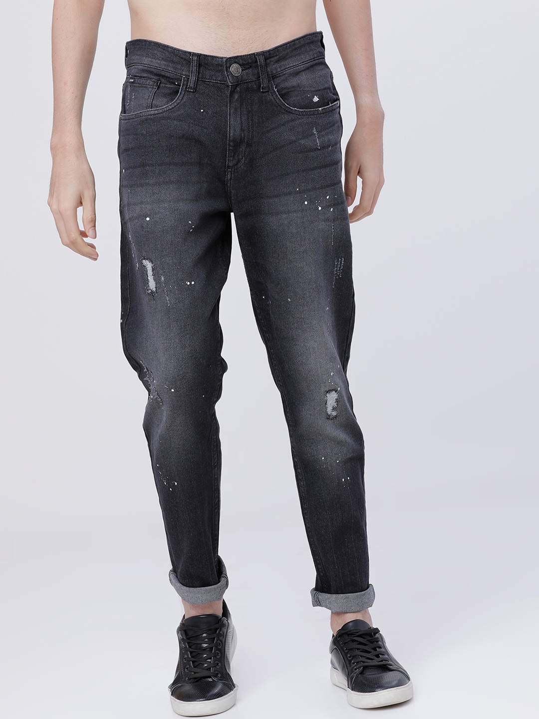 

HIGHLANDER Men Black Tapered Fit Jeans