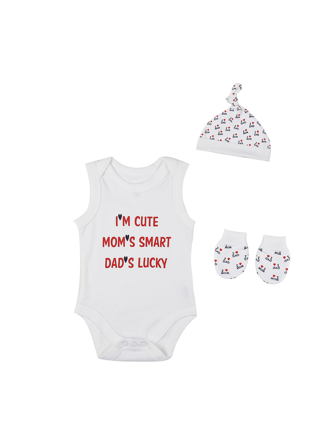 

Pantaloons Baby Infants Boys Printed Cotton Baby Apparel Gift set, White