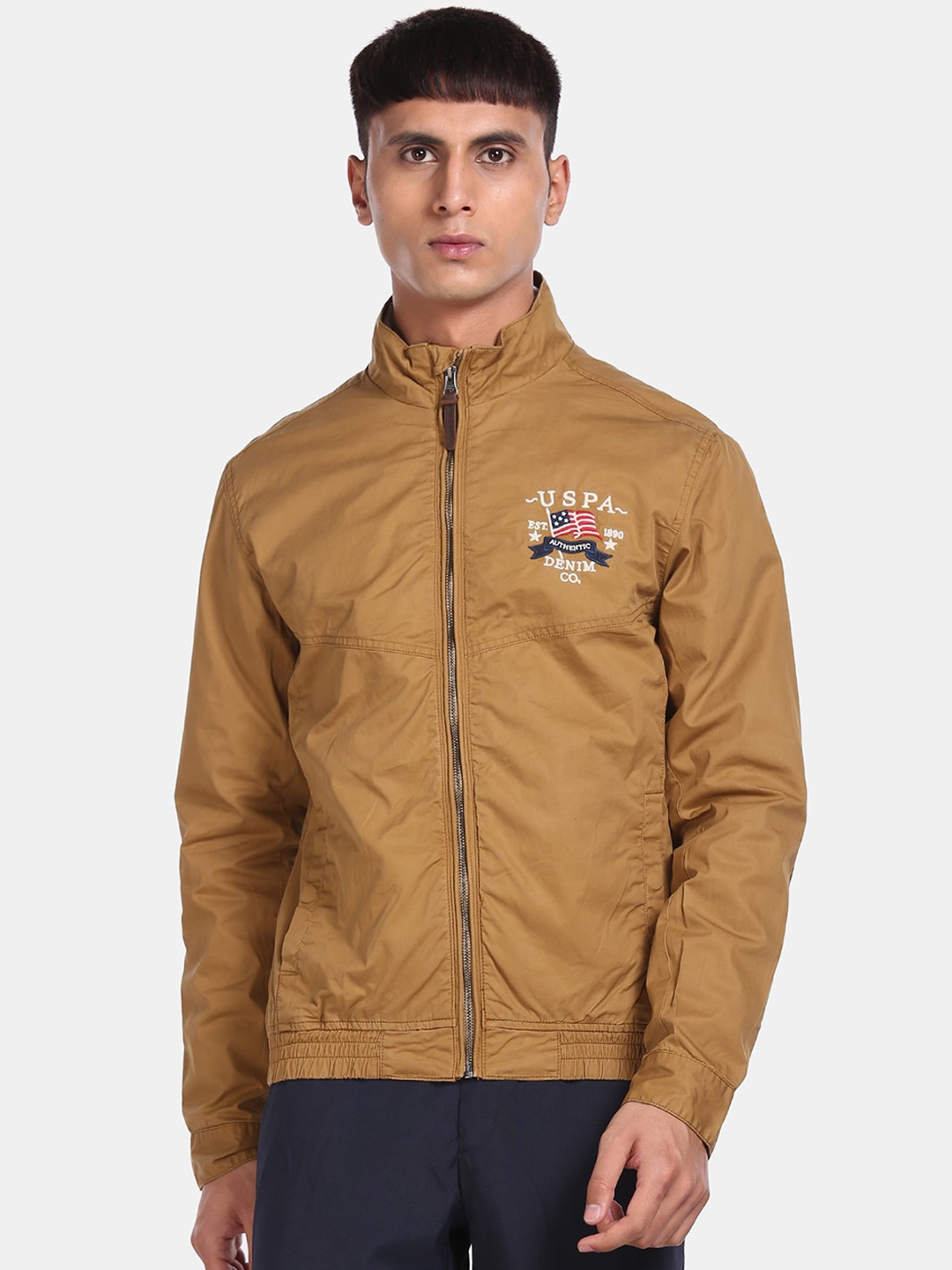 

U.S. Polo Assn. Men Brown Solid Bomber