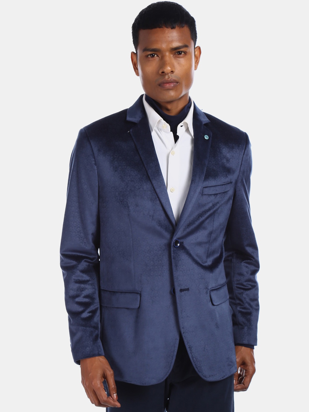 

Arrow Men Blue Solid Single-Breasted Casual Blazer