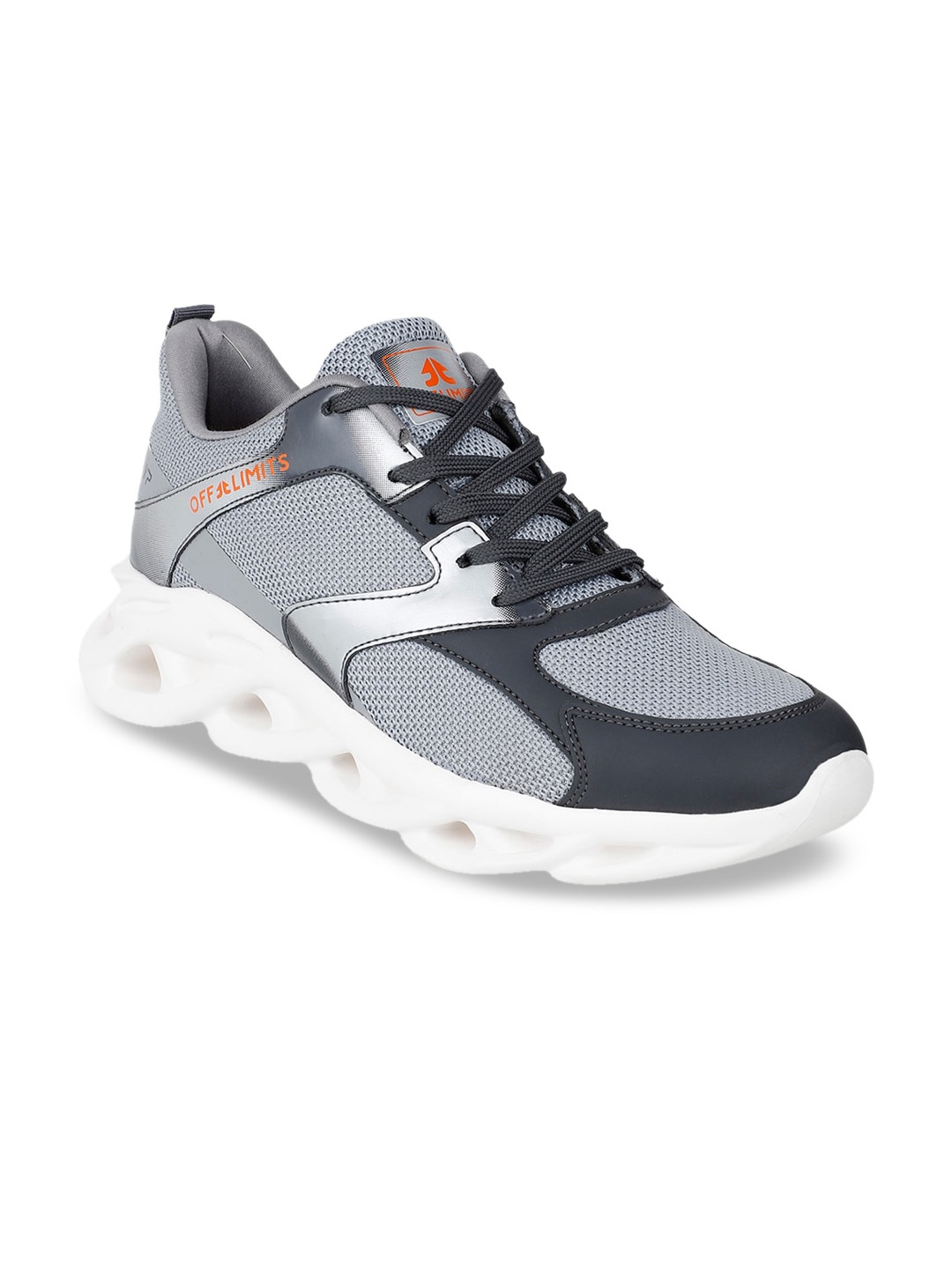 OFF LIMITS Men Grey Mesh Running Shoes