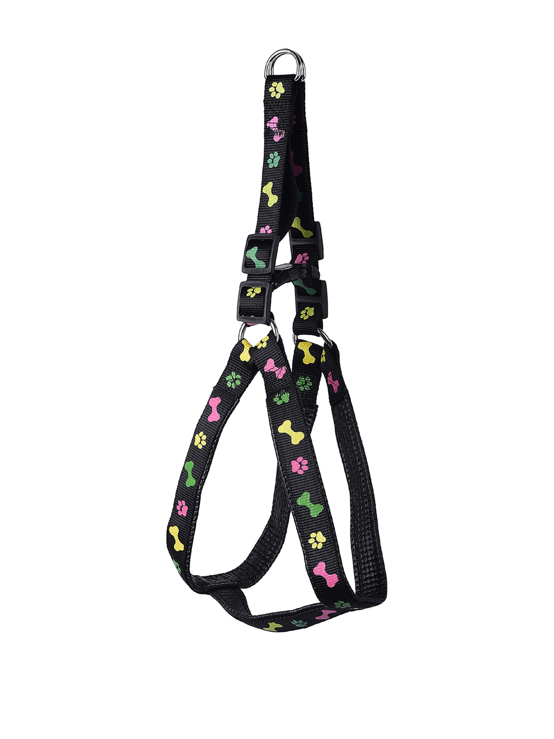 

PETS EMPIRE Black & Pink Self Design Dog Harness