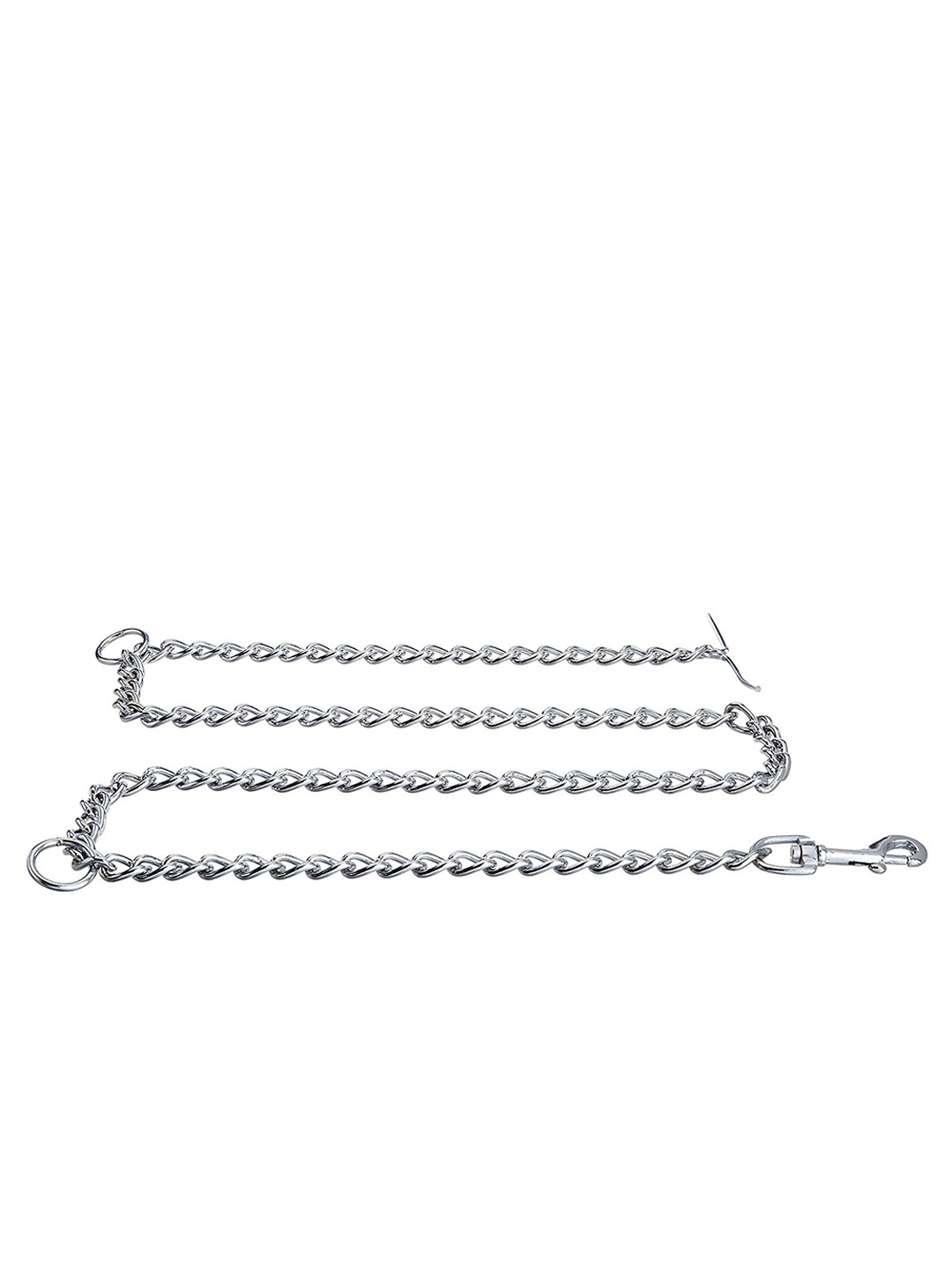 

PETS EMPIRE Silver Toned Self Design Dog Chain with Brass Hook