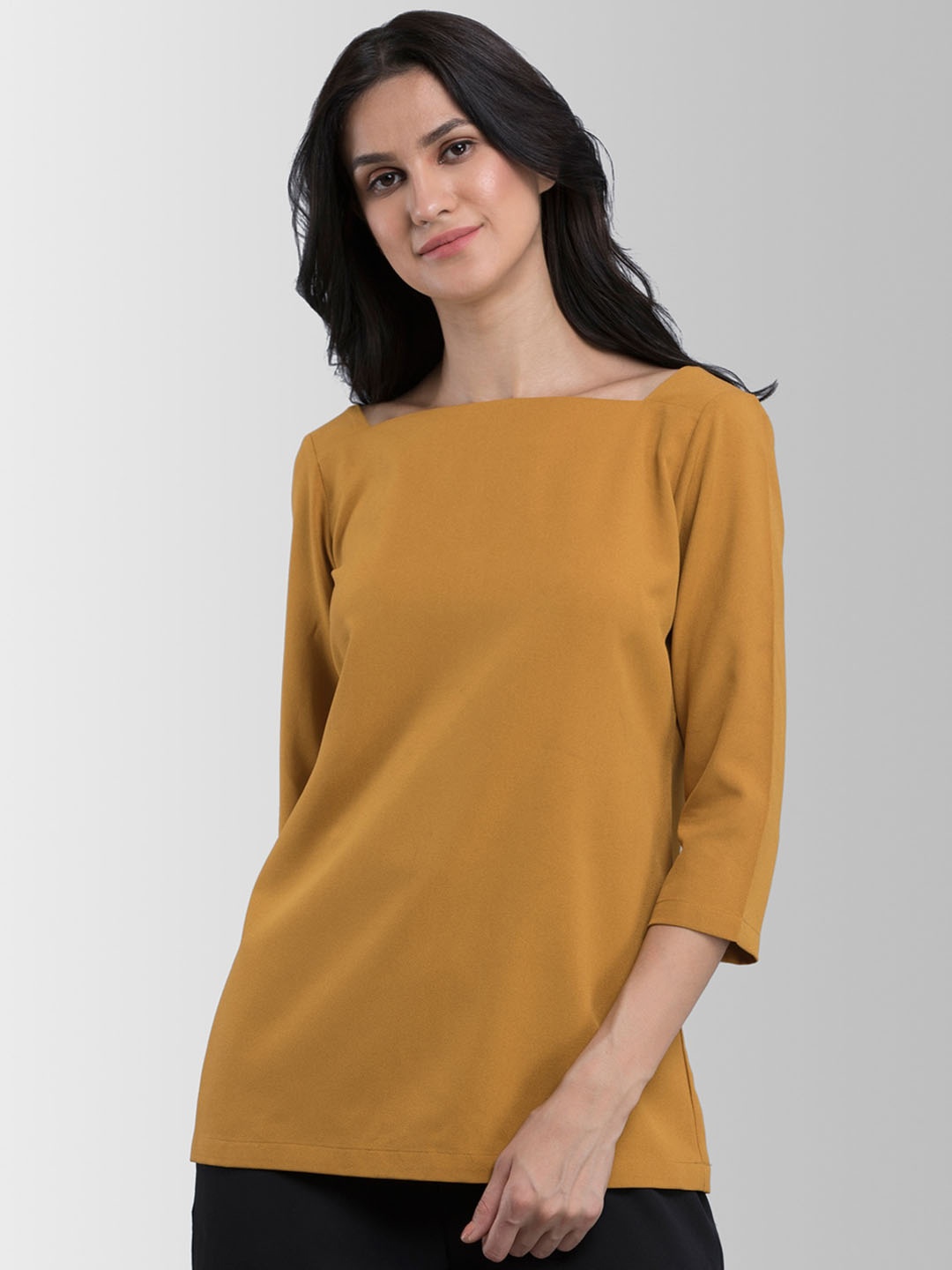 

FableStreet Women Mustard Top