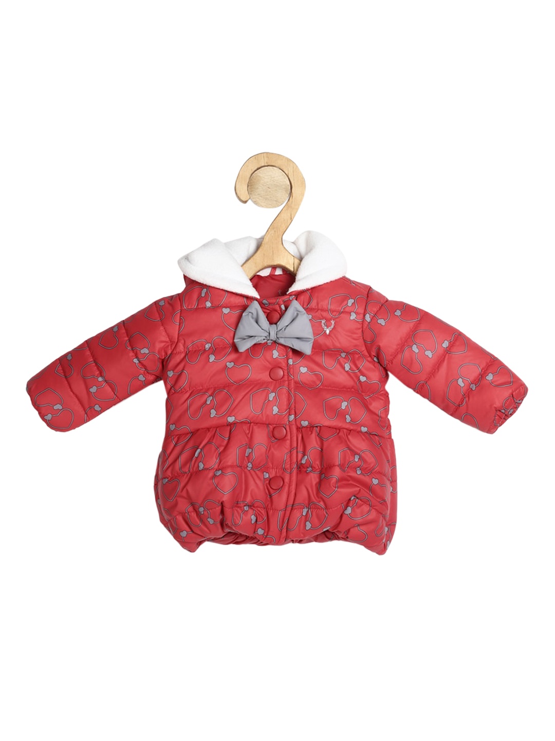 

Allen Solly Junior Girls Red Printed Puffer Jacket