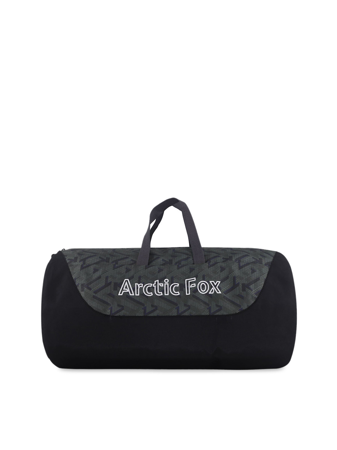 

Arctic Fox Unisex Grey & Black Printed Barrel Duffle Bag