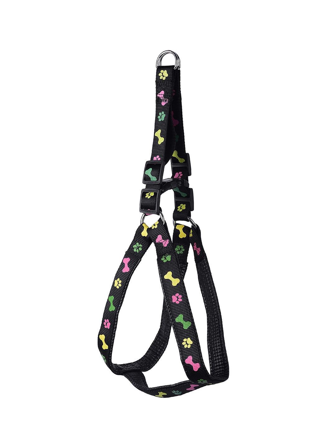 

PETS EMPIRE Black & Pink Padded Nylon Dog Harness
