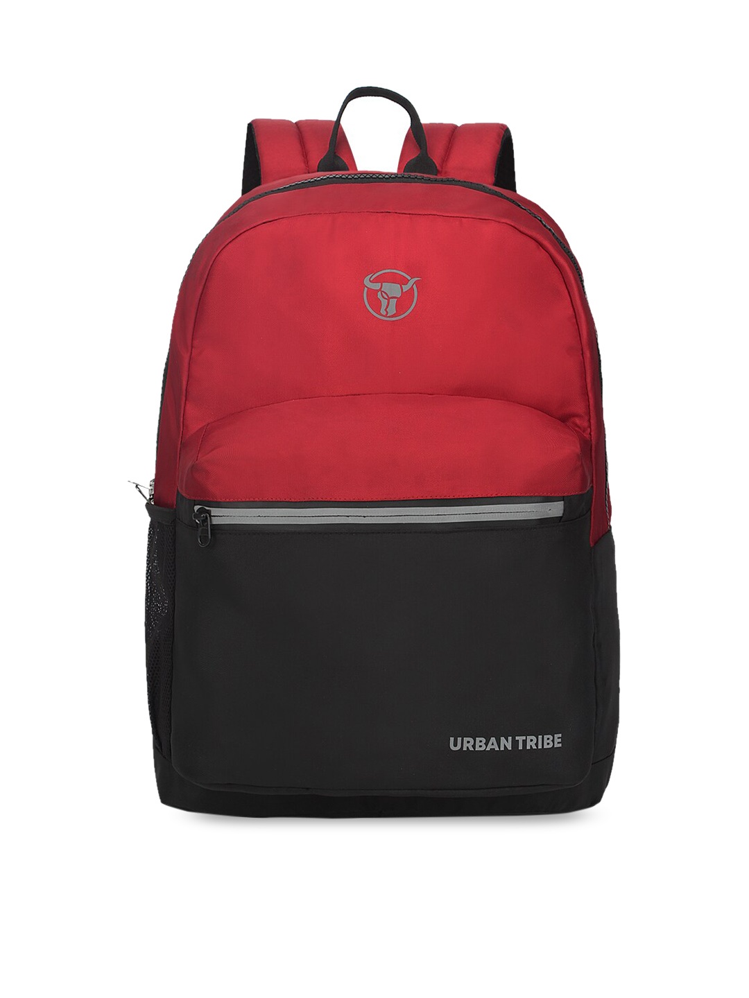

URBAN TRIBE Unisex Red & Black Colourblocked Backpack