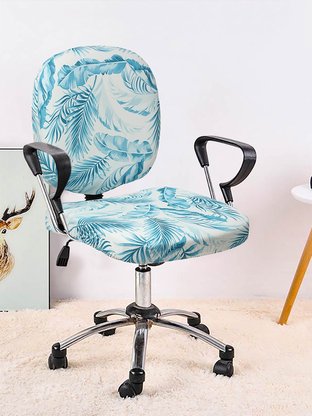 

Cortina Set Of 8 Blue & White Printed Chair Covers