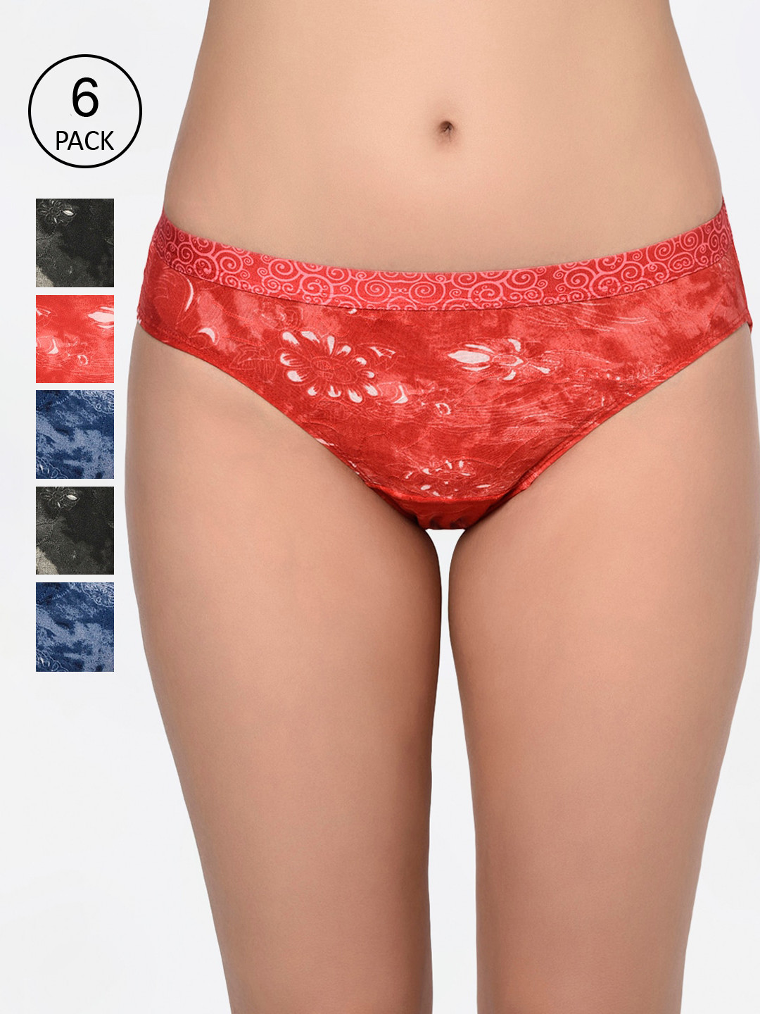

Bodycare Women Pack Of 6 Assorted Hipster Briefs 6654-6pcs
