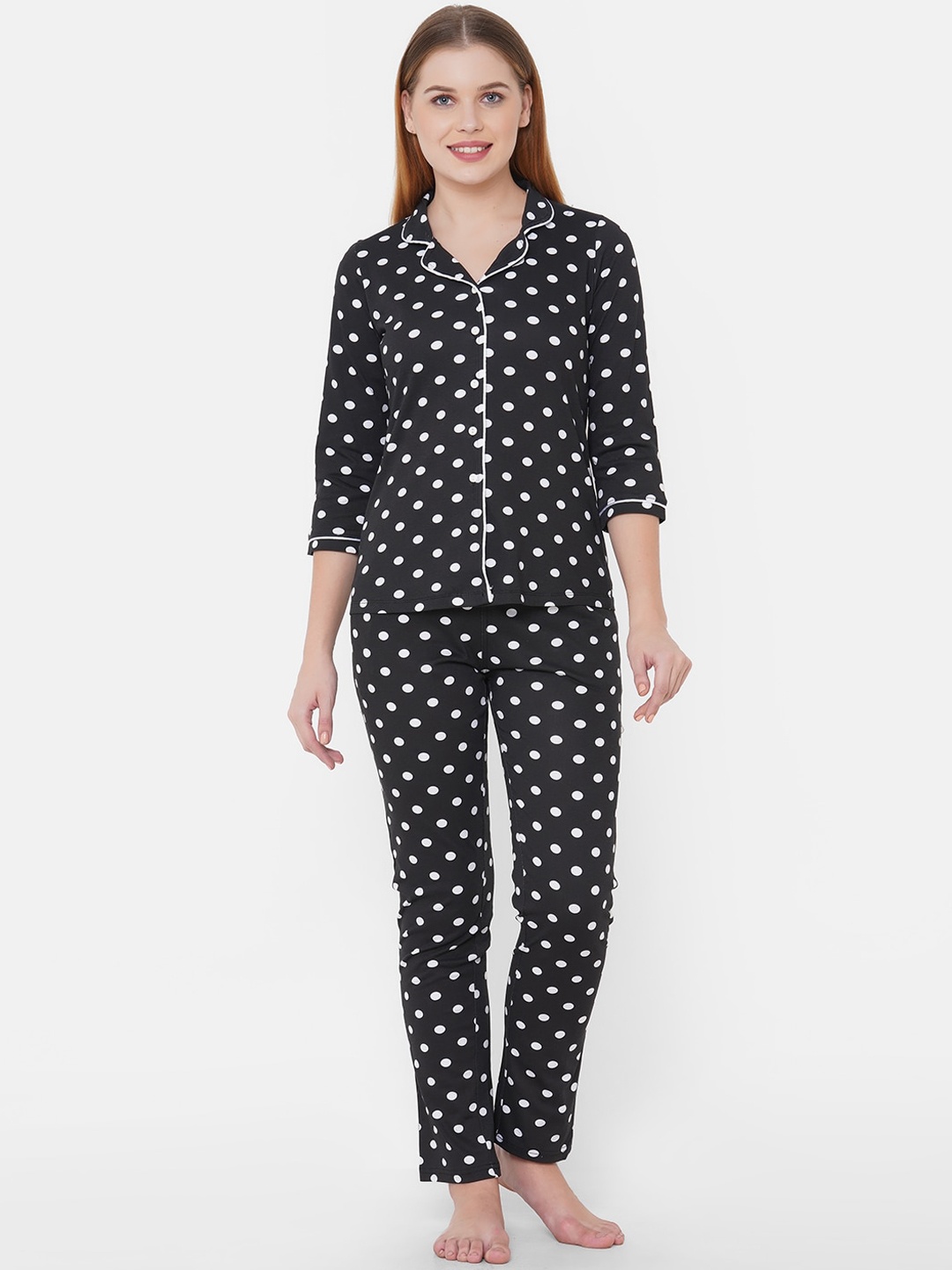 

Sweet Dreams Women Black Printed Night suit