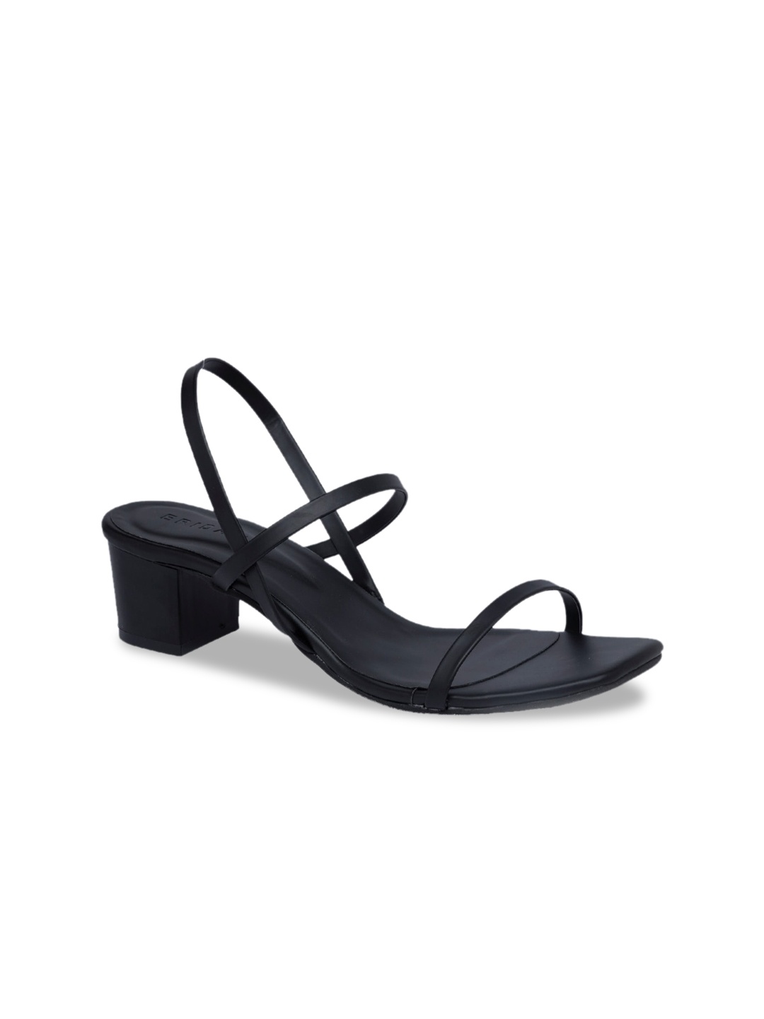 

ERIDANI Women Black Solid Sandals